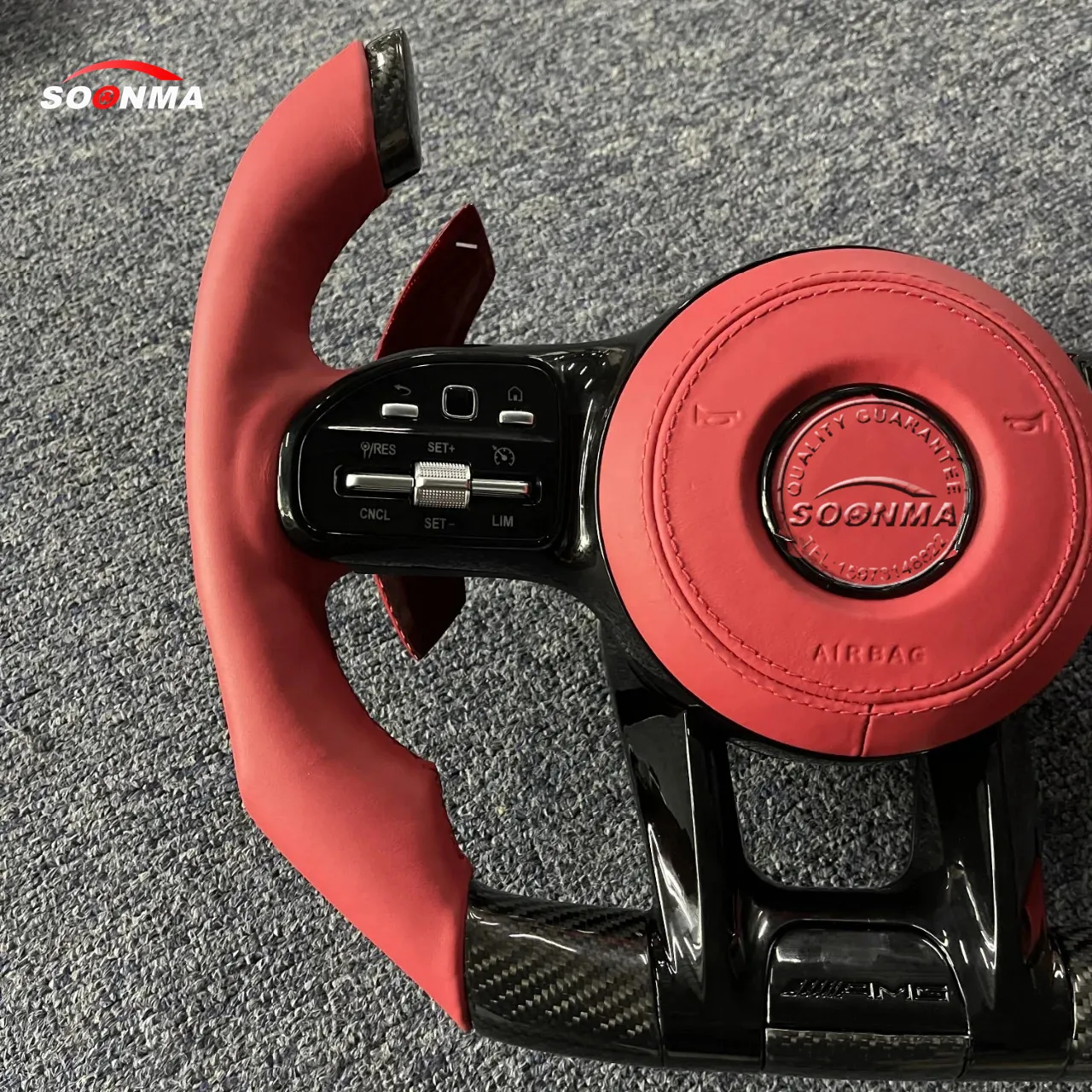 For Mercedes Benz Amg W205 C43 C63 Gt Cls Carbon Fiber Steering Wheel