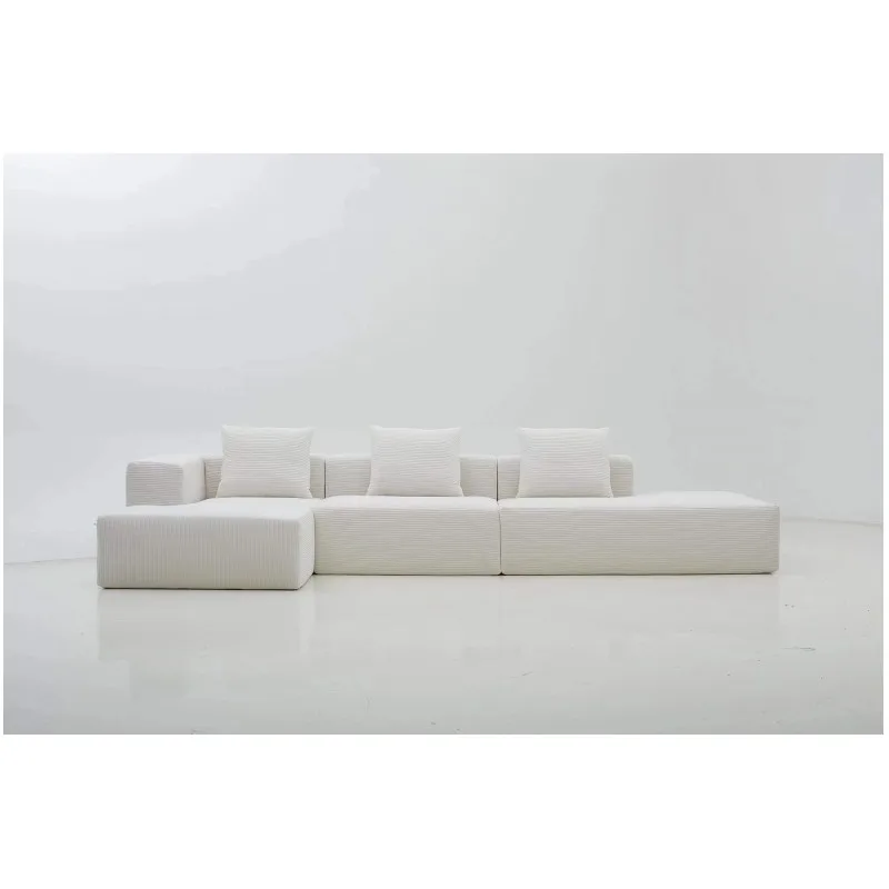Modern living room sofa l-shaped sofa white color vacuum compression sofa with factory price