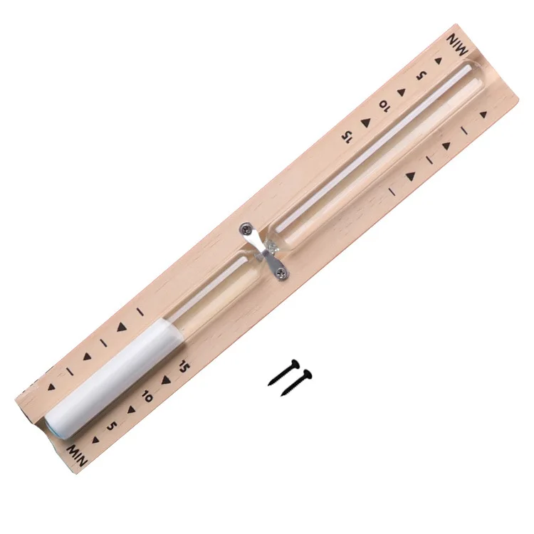 Manufacturers wholesale bathroom wood quicksand wall-mounted rotary 15 minutes bathroom dry sauna hourglass timer