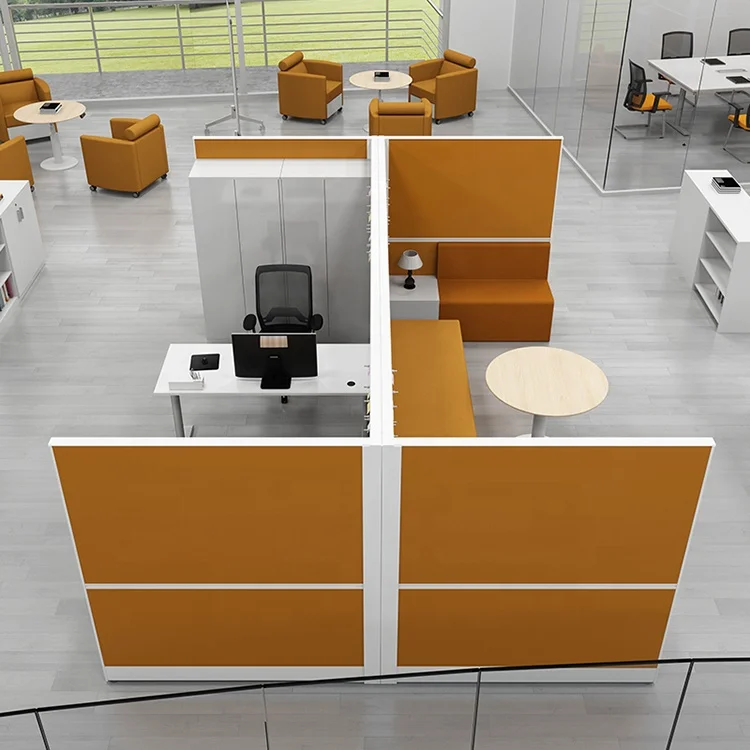 Modern standing electric desk with negotiated sofa set office modular workstation partitions office