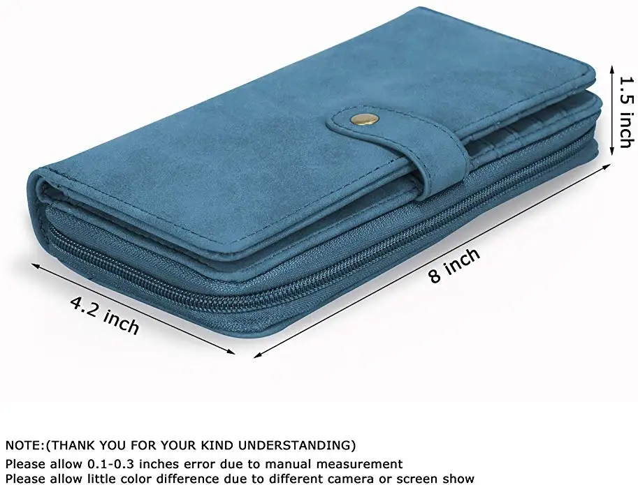 2020 Wallet for Women Clutch PU Leather Cellphone Card Money Organizer Ladies Handbags with wireless charger powerbank
