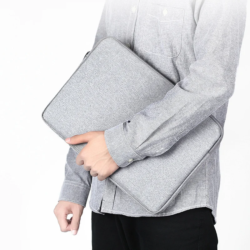 Custom Logo Shockproof Waterproof Polyester Velvet Lining Tablet 11 13 15 Inch Laptop Computer Sleeve Case Bag For Women Men