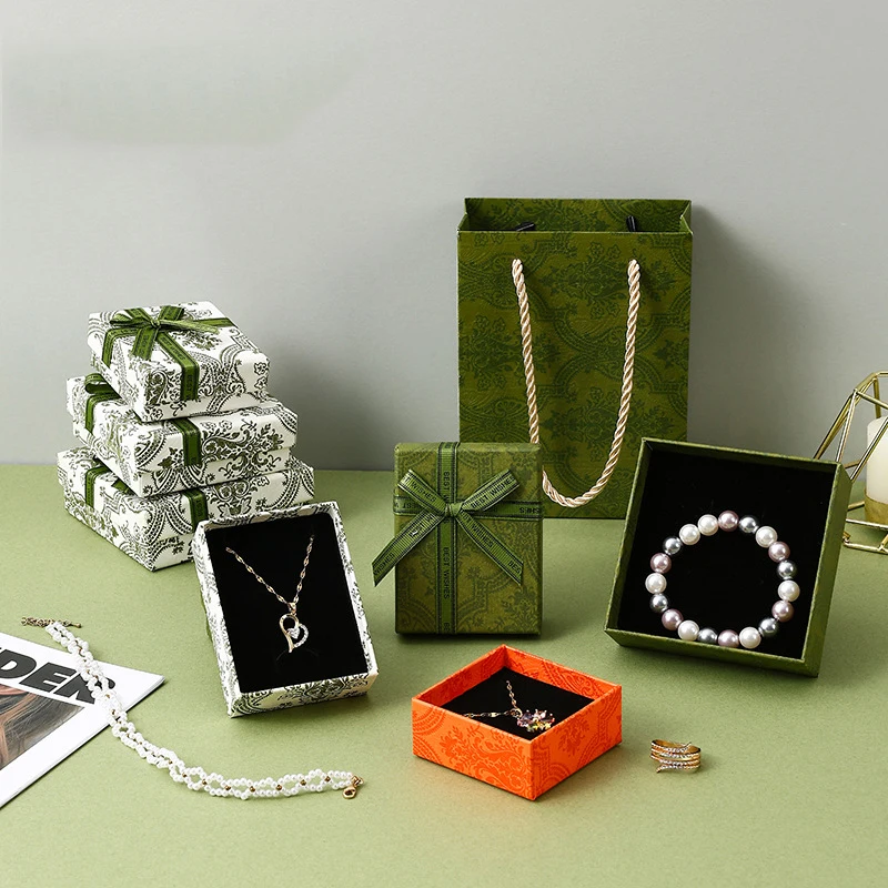 Recycled Custom Small Girl Gift Craft Packaging Boxes For Jewelry Earrings Necklace Box with Lid