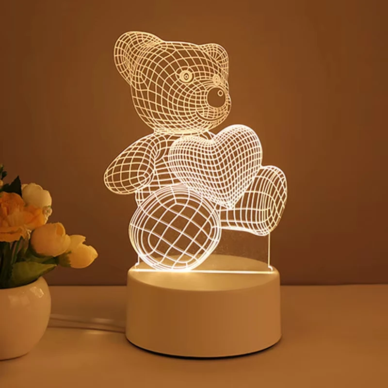 3d Illusion Lamp Led Custom Room Decorative Children Usb Acrylic 3d Led Night Light Table Lamp 3d Night Light For Kids Gift