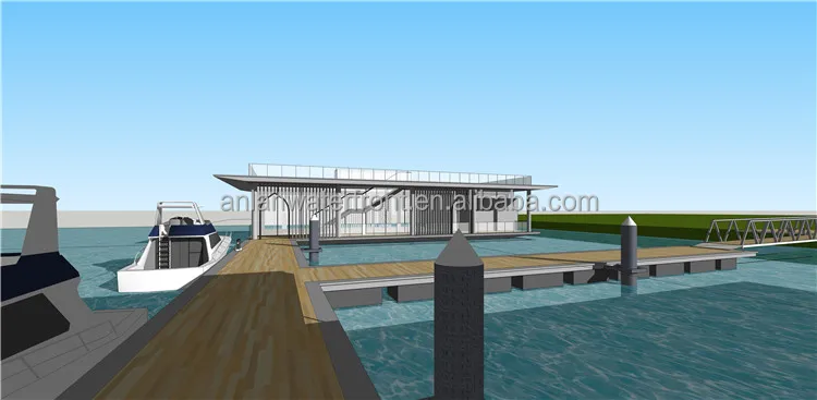 Manufacturer Supply Luxury Prefab Houseboat  Floating Villas Homes