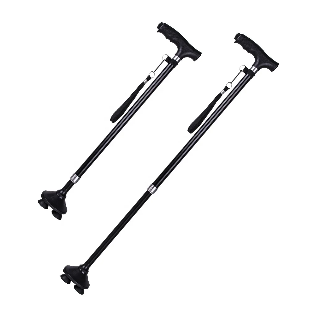 New design 6061 aluminum 2 section cane walking olderly folding adjustable walking sticks old people
