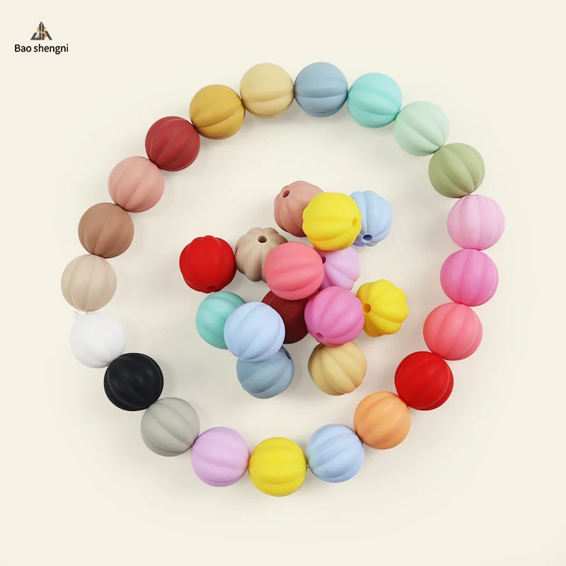 Made in China Spot Silicone Baby Pacifier Chain Accessories DIY Silicone Baby Food Grade Jewelry Bracelet Handmade Beads