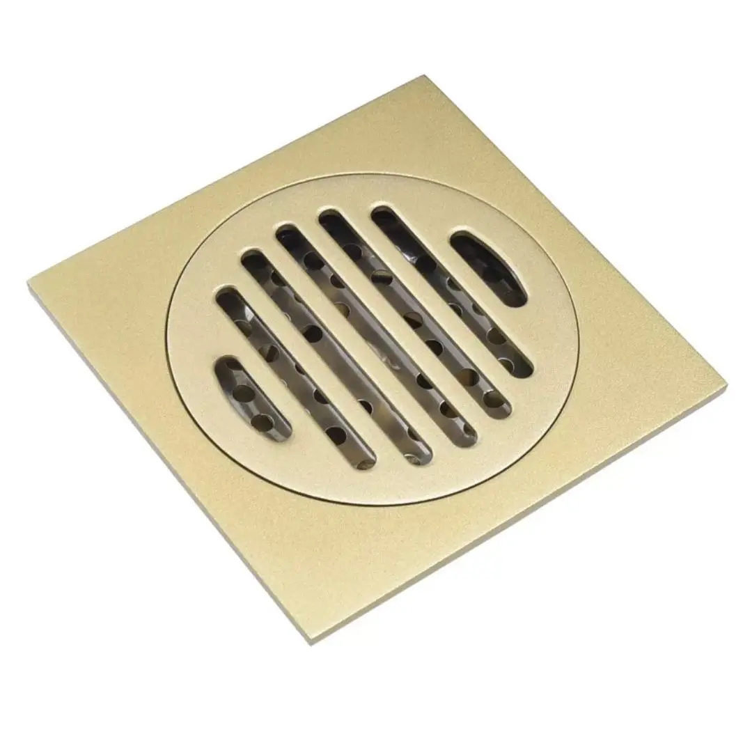 Hot Sales Brass Floor Drain Mondeway Kitchen and Bathroom 4 Color Drain 10*10cm square