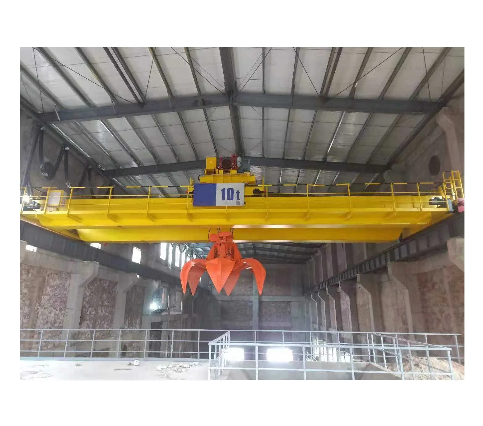 Workshop High Performance 20 Ton QZ Type Electric Double Beam Grab Bucket Crane