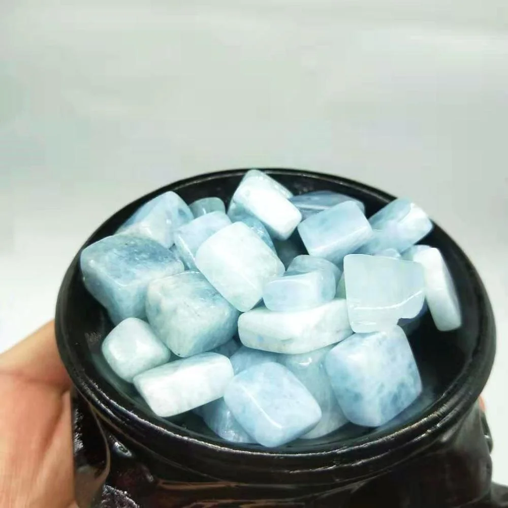 Natural Crystal Tumbled Stone Reiki Gemstone Blue Aquamarine Stone Healing Crystal For Decoration