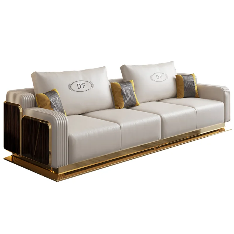 New style hotel luxury furniture sofa set Italian  elegant fabric living room sectional sofas