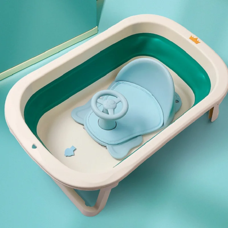 Baby Car Steering Wheel Design Shower Chair Happy Bathing Non-slip, OEM Portable Baby PP Bath Tub