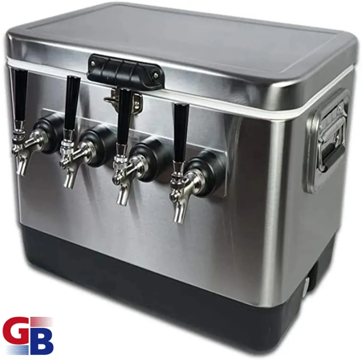 New design stainless steel jockey beer cooler with four faucets