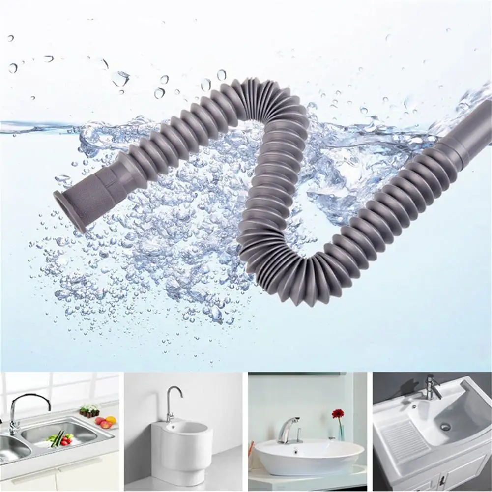 Pvc Drain Hose Telescopic Drainage Pipe Kitchen Sewer Pipe Leakproof Anti-clogging Bathroom Accessories Sink Tool