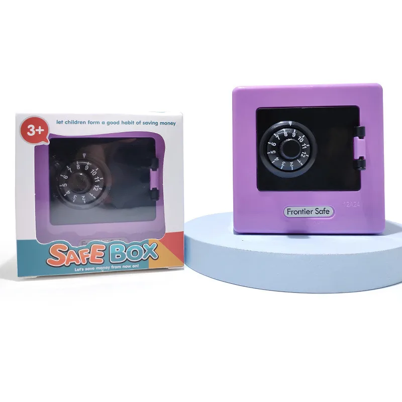 Hot ATM Rotating Password Piggy Bank Cash Coin Saving Box ATM Bank Safe Box Automatic Deposit Banknote Christmas Kids Gift