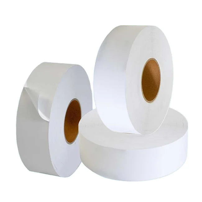 Durable Self-Adhesive Thermal Sticker Label Liner Less Jumbo Roll for Thermal Printer Paper Barcode Feature for Shipping Labels