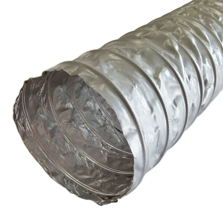 HVAC System Exhaust Duct Combi Silicone Glass Fabric Aluminum Flexible Air Duct