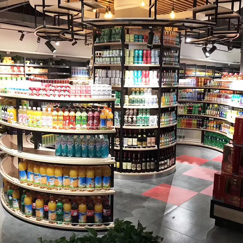 750kg Stainless Steel Display Rack Cheap Store Shelving Wood Shelves for Shops