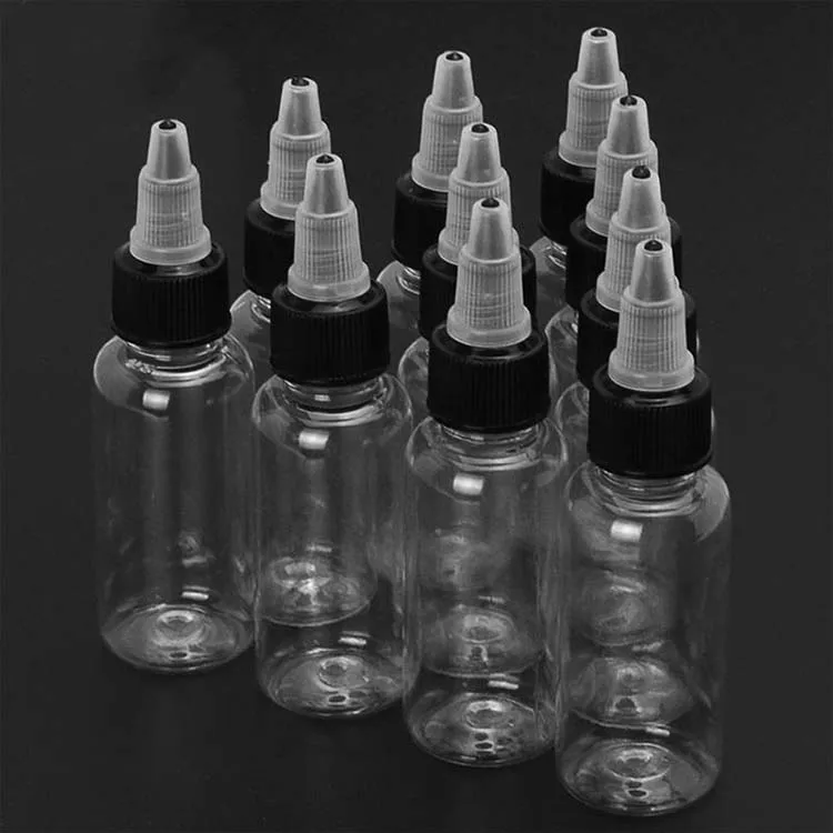 
100ml Twist Off Up Cap Essential Oil Salad Sauce Hail Organ Oil Marker Ink Bottle Ink Bottle 30ml Squeezable Plastic Bottles 