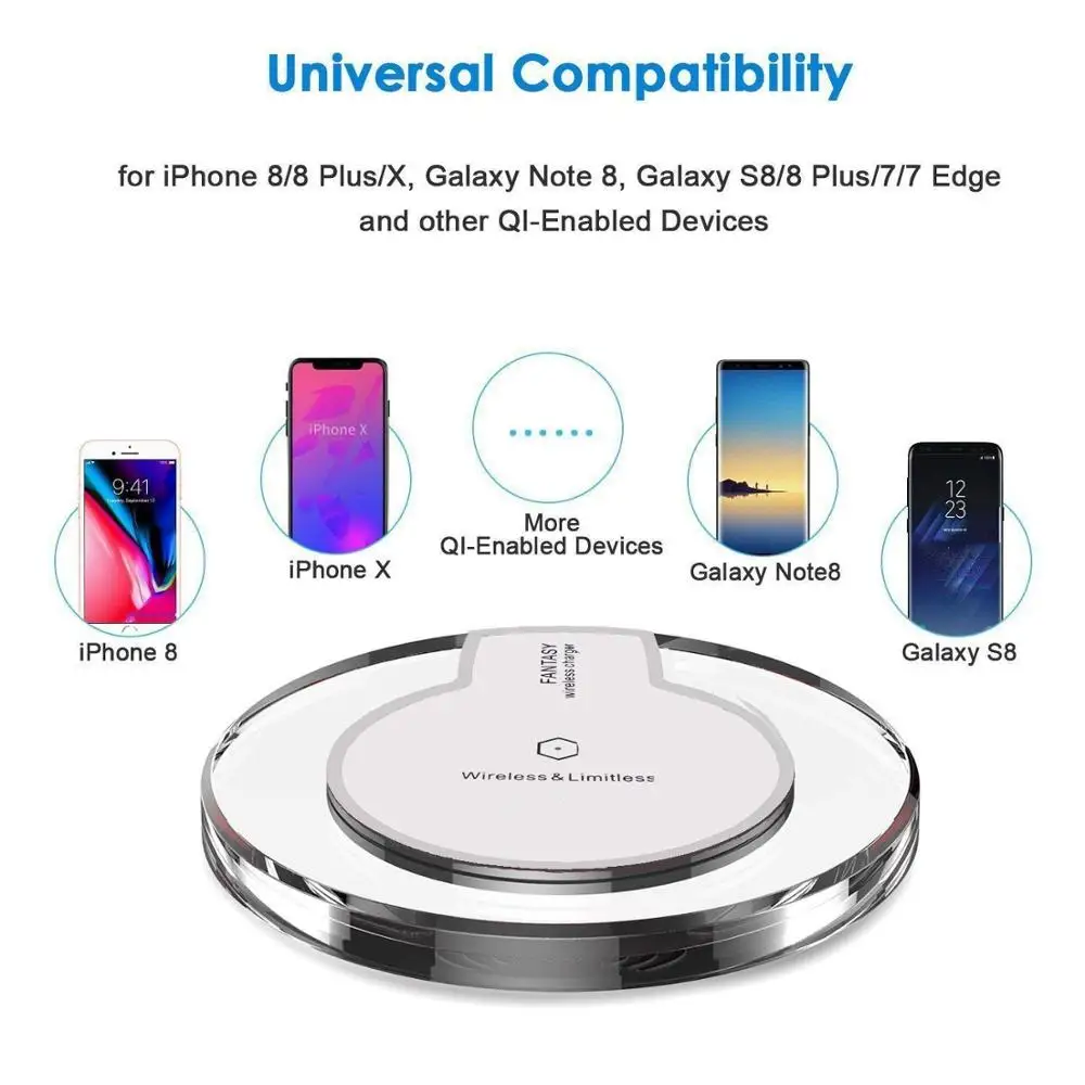 Cheapest Promotion Gift QI 10W Output Fast Charging Mobile Phone Wireless Charger for iPhone samsung