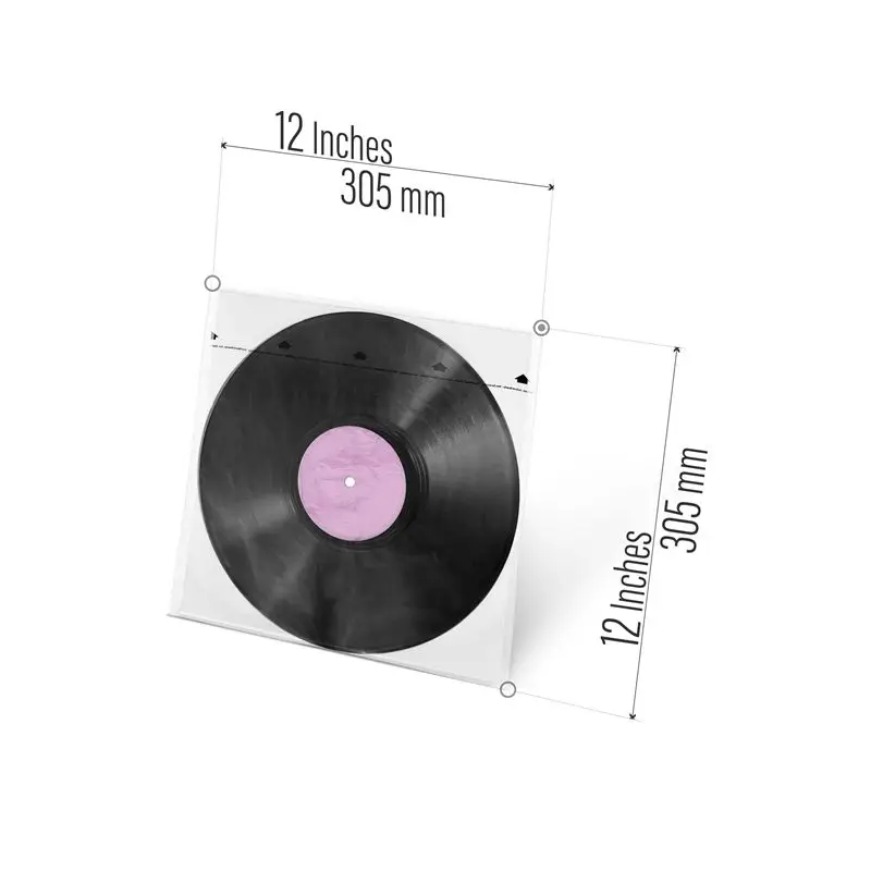Custom logo printed MOFI type HDPE 12 inch turntable lp vinyl record storage inner sleeves
