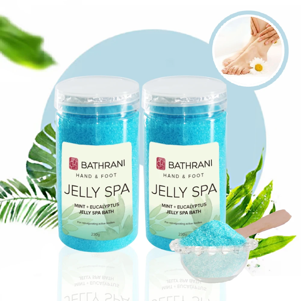 2 Steps Pedicure Jelly Foot Spa Powder Organic Vegan Remove Dead Skin Exfoliating  Crystal Jelly Pedicure Foot Spa Bath Salt