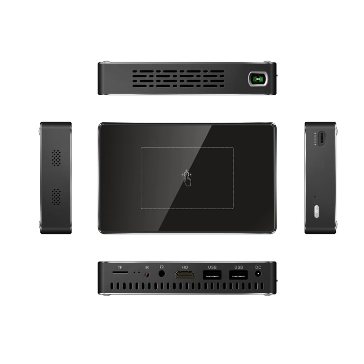 
High Speed HD Pocket Mini Projector Hot Sale Built-in Battery DLP LED Mini Touch Pad Smart Projector 