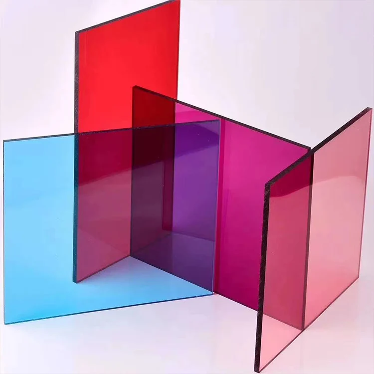 Anti Scratch red 4x8ft solid plastic polycarbonate decorative sheet for Guardrail partition