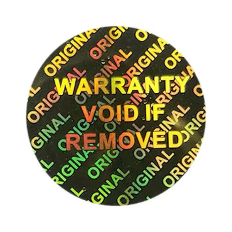 Make Laser VOID Custom Security Holographic Label 3D Hologram Sticker Authorized Scratch Off Stickers Labels