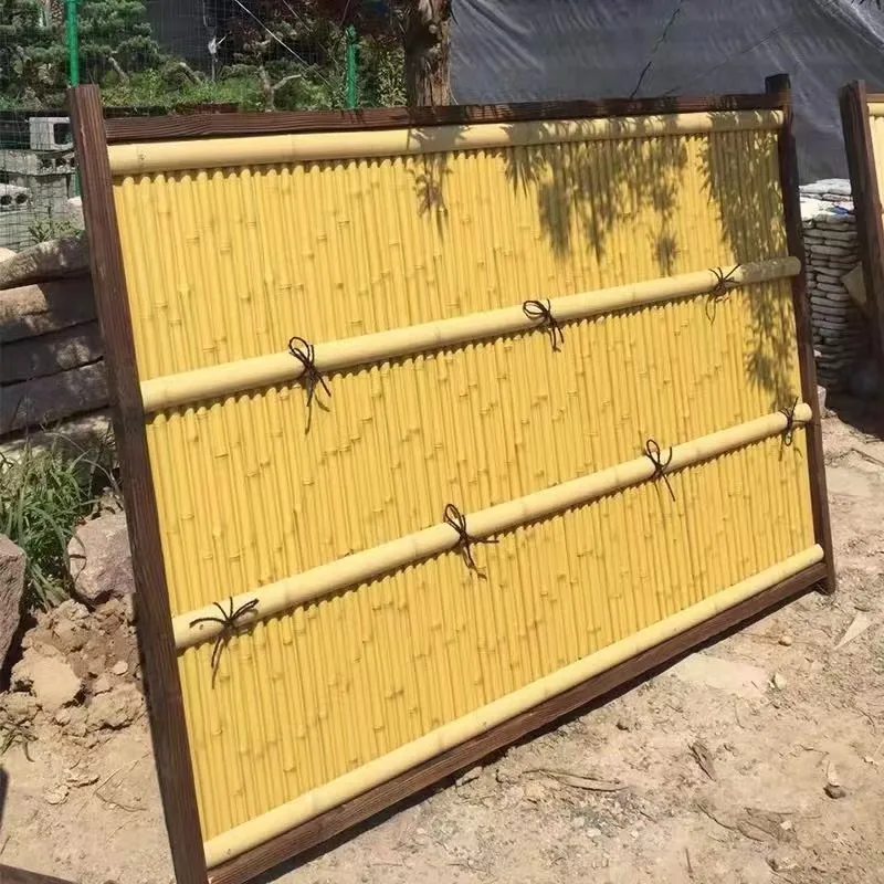 Synthetic bamboo sheets for ceiling partitions, screens and wall decorations