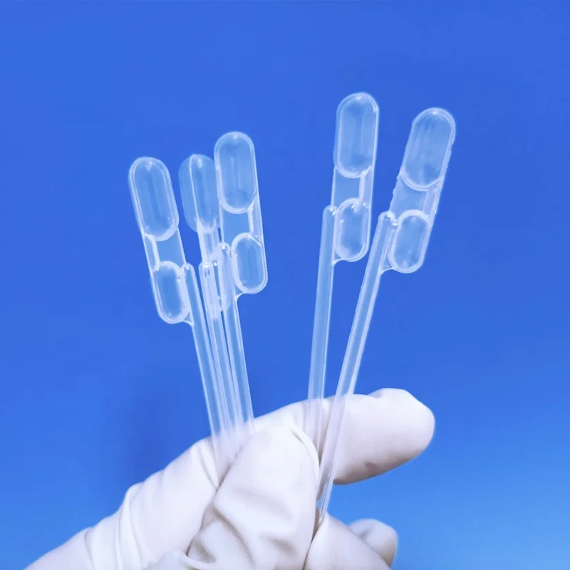Wholesale laboratory equipment  Disposable Plastic exact volume double bulb  200ul transfer pipettes