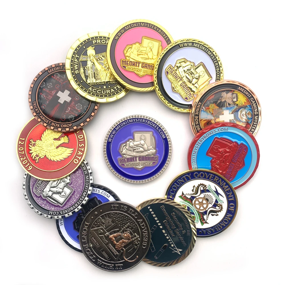 Customize design 2D 3D metal round challenge coins commemorative coin