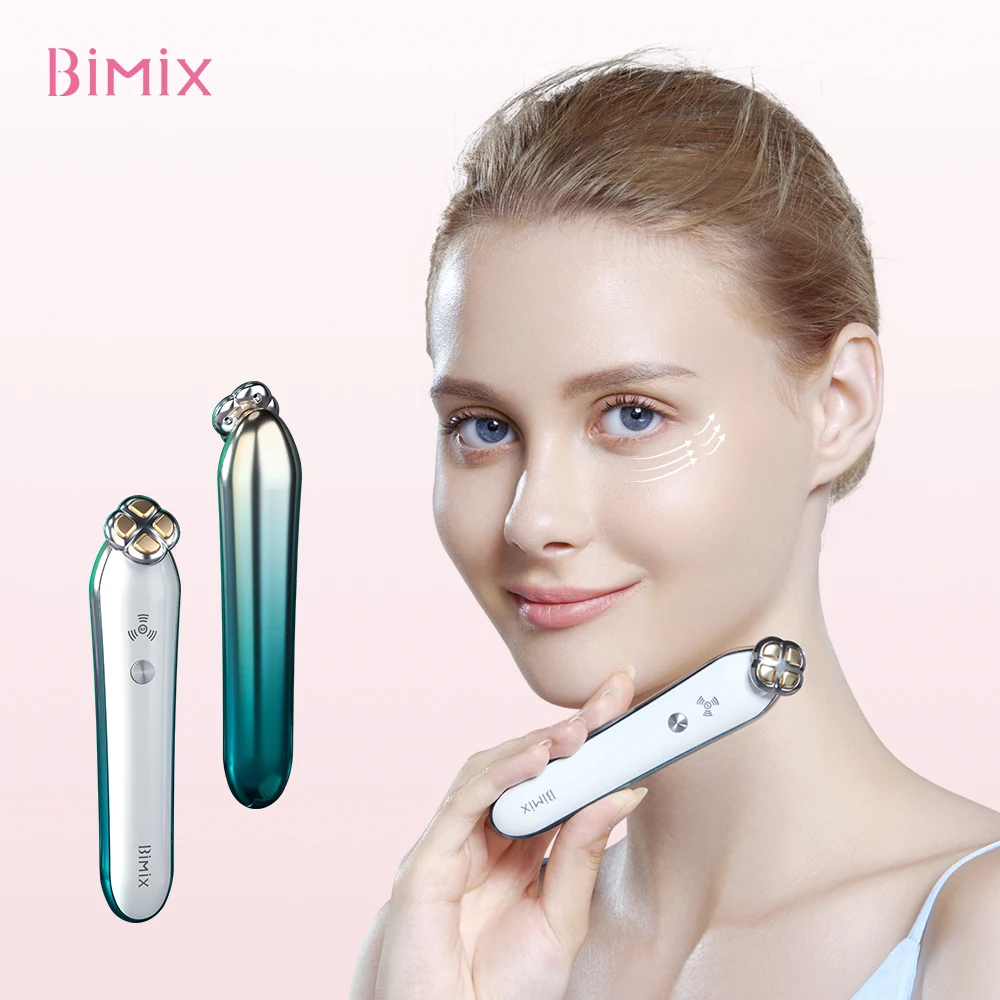 Bimix Портативный USB перезарядки С Подогревом глаз свободный вибрации Rf электрическая ручка для массажа глаз