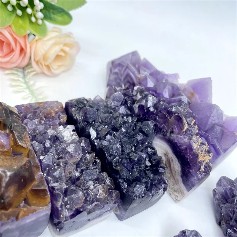 High Quality Energy Stone Amethyst Cluster Tower Natural Purple Crystal for Healing Decoration