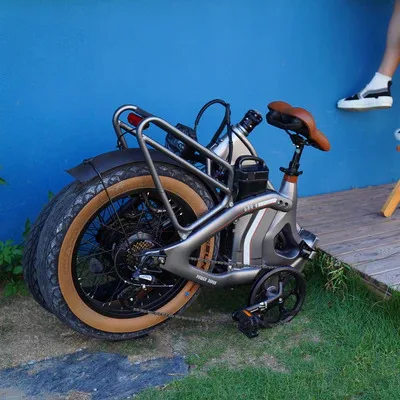 Lithium ion bicycle with dual battery design, long-lasting electric bicycle folding bike