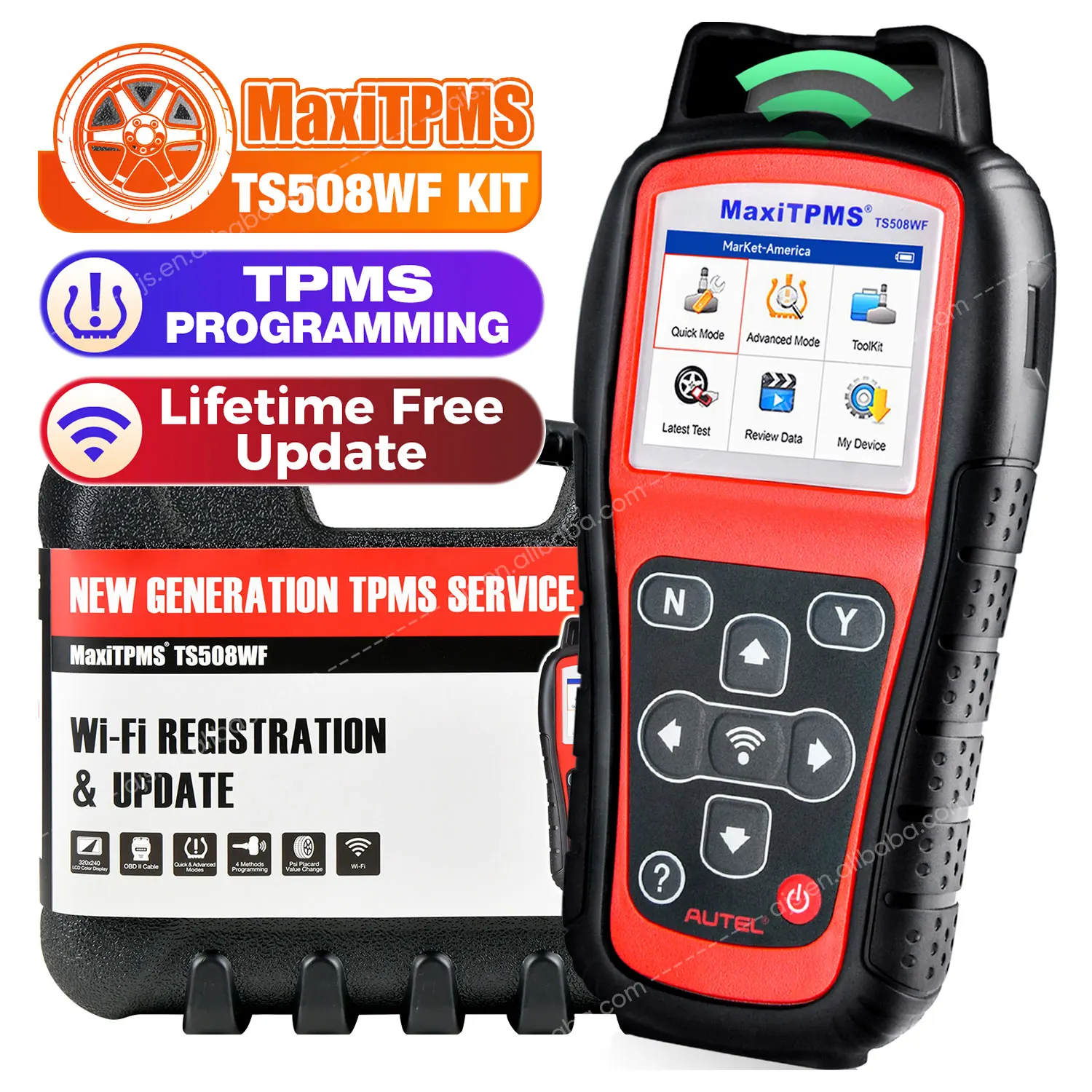 Autel MaxiTPMS TS508WF Altar TPMS TS508 TS508K TS501 WiFi OBD2 Scanner Diagnostic Tool Vehicle Universal MX Sensor Programming