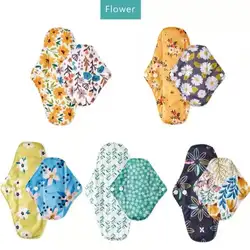 Счастливые Флейта многоразовые гигиенические Pads10 шт. бамбуковый уголь моющиеся и водонепроницаемый менструального колодки гигиенических