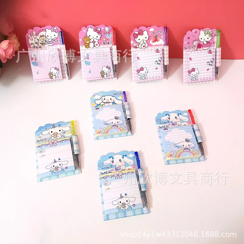 New cartoon coloring page memo pad with pen, small notebook, portable handbook notepad, student prizes