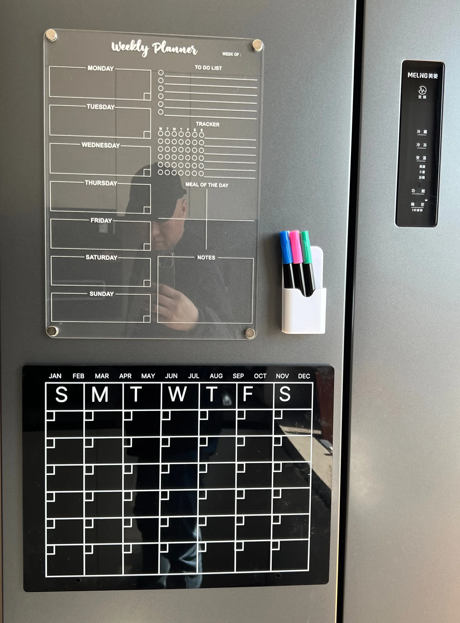 clear acrylic Calendar acrylic whiteboard Transparent magnetic acrylic board magnetic calendar for fridge