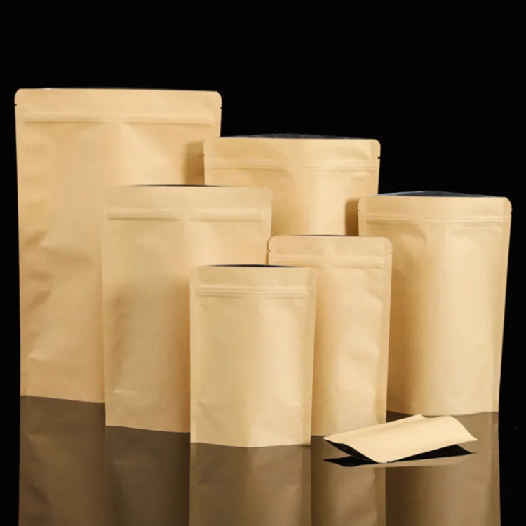 Wholesale custom 1kg 2kg 5kg 10kg recyclable paper stand up four side seal food grain wheat powder maize flour packaging bag
