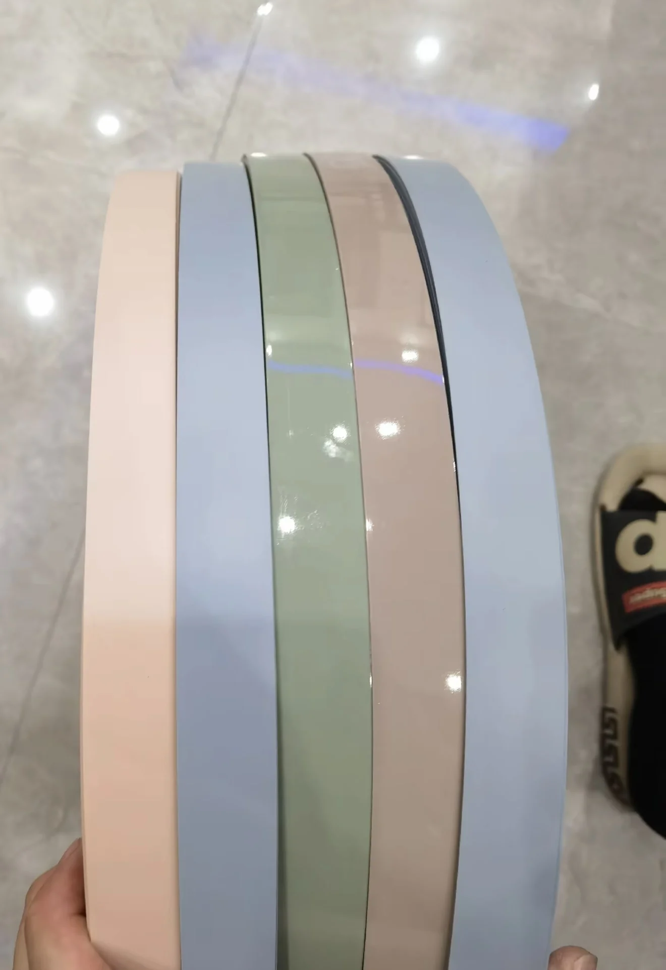 High Quality Heat Resistant White Wood Grain Strip Tape Custom Size Plywood Pvc ABS Edge Banding for Home Furniture Edge