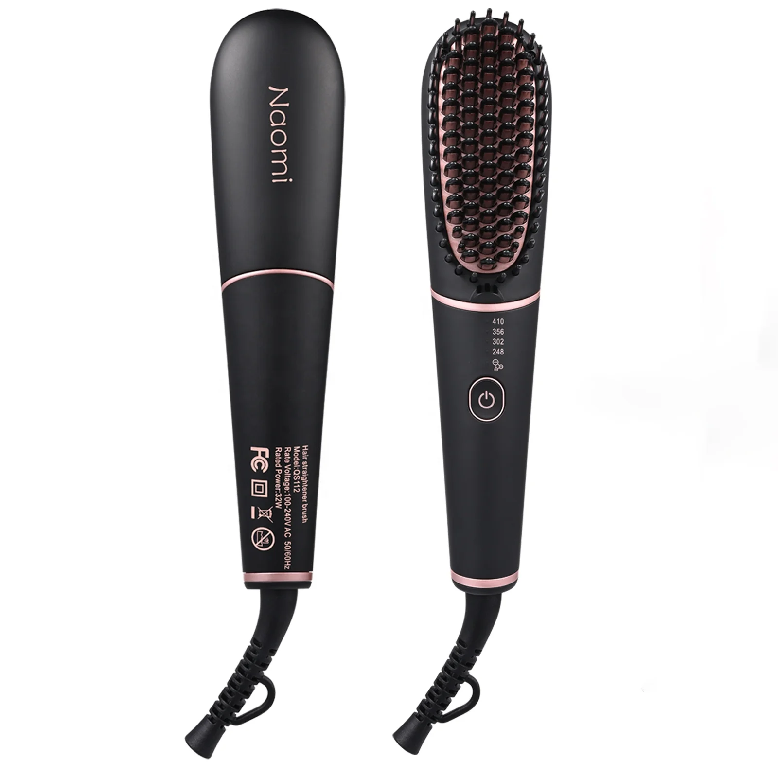 Professional Health and beauty  mini ceramic tourmaline ionic flat iron hair straighten hair straightener brush