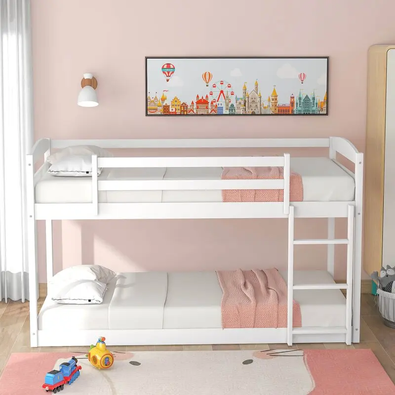 Twin bed frame furniture solid wood double kids child bunk beds price lit superpose