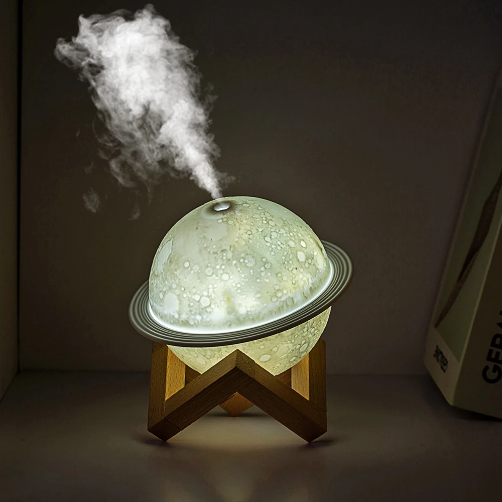 Factory Direct Lamp Humidifier USB Desktop Bedroom 3D Stars Planets Moon Light Ultrasonic Air Diffuser Humidifier