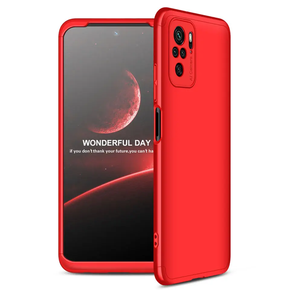 GKK Case 3 in 1 Hard PC Mobile Phone Cases Shockproof Protective Back Cover Case For Xiaomi Redmi Note10 10Pro Poco X3 Pro F3 M3