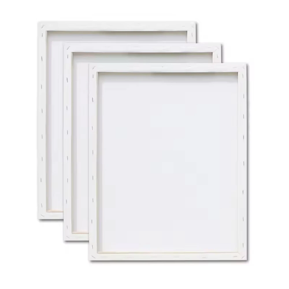 Wholesale custom dimensioned artists 100% cotton linen stretched white canvas for painting