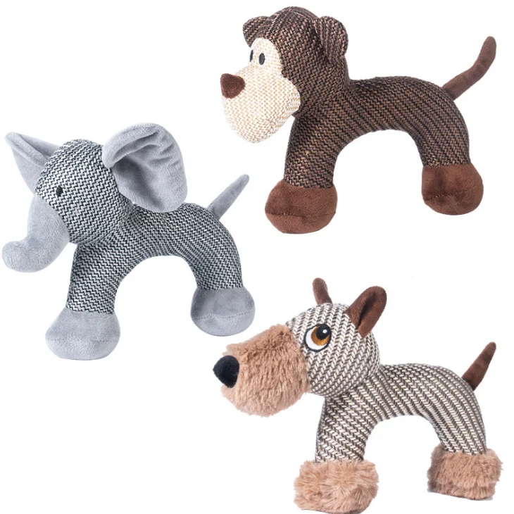 Fast Shipping Dog Plush Toy Chewing Toy Pet Fur Mouse Elephant Bear Toy