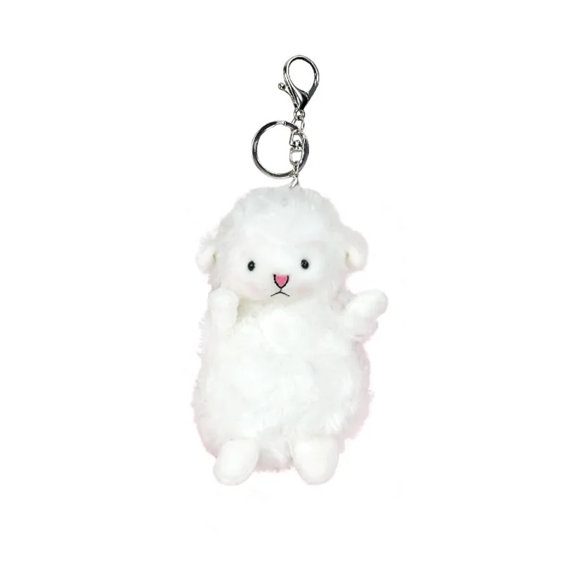 Wholesale Lovely White Sheep Plush Keychain Cute Keychain Charms For Purse Bags