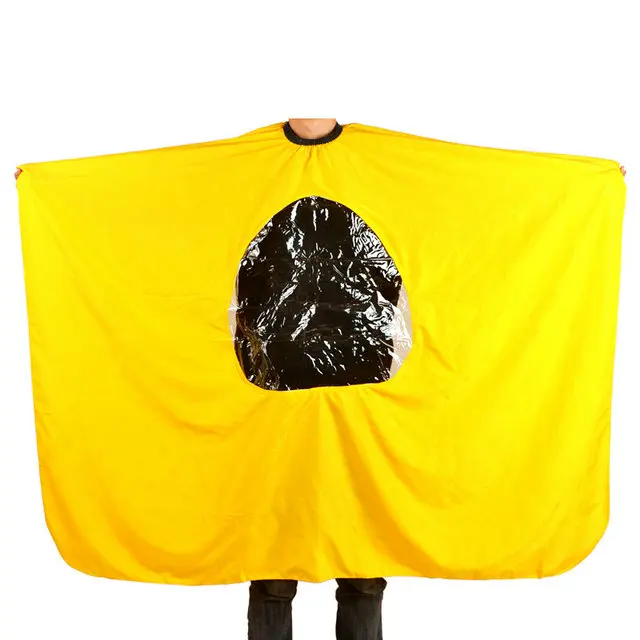 Профессиональный полиэстер эпонж Парикмахерская черная накидка с принтом