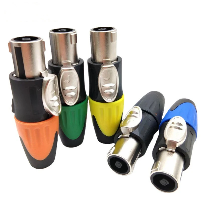 Speakon NL4FC Metal Copper Core Speaker Cable Connectors Speakon Audio XLR Connector for Loudspeakers